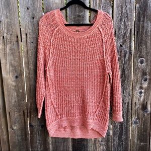 Free People • orange knit sweater